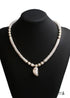 Boho Necklace, Natural Shell Cowrie in White